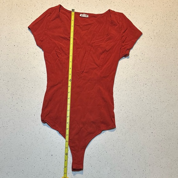 Free People Deep V bodysuit with princess seams - Picture 8 of 15